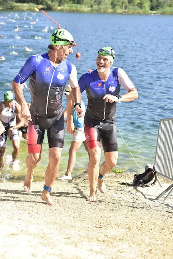 Sortie de l'eau en duo