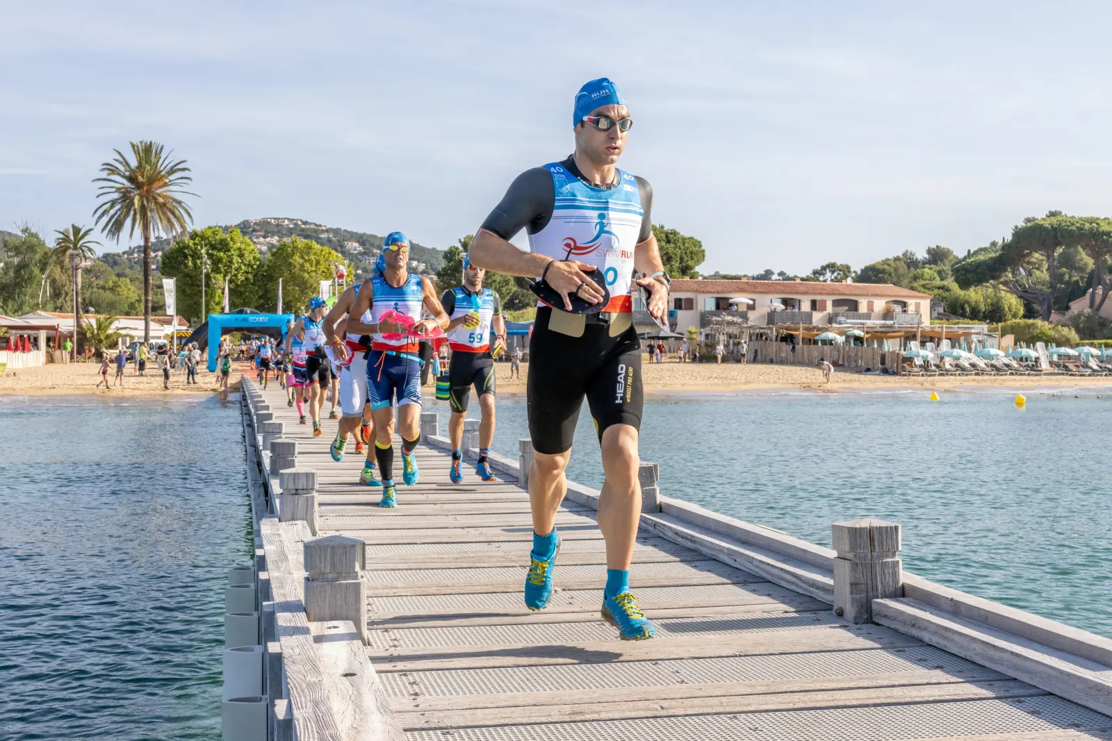 Course sur le ponton